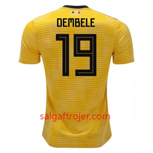 Belgien Fodboldtrøjer Dembele 19 Udebanesæt VM 2018 Belgien Fodboldtrøjer Dembele 19 Udebanesæt VM 2018